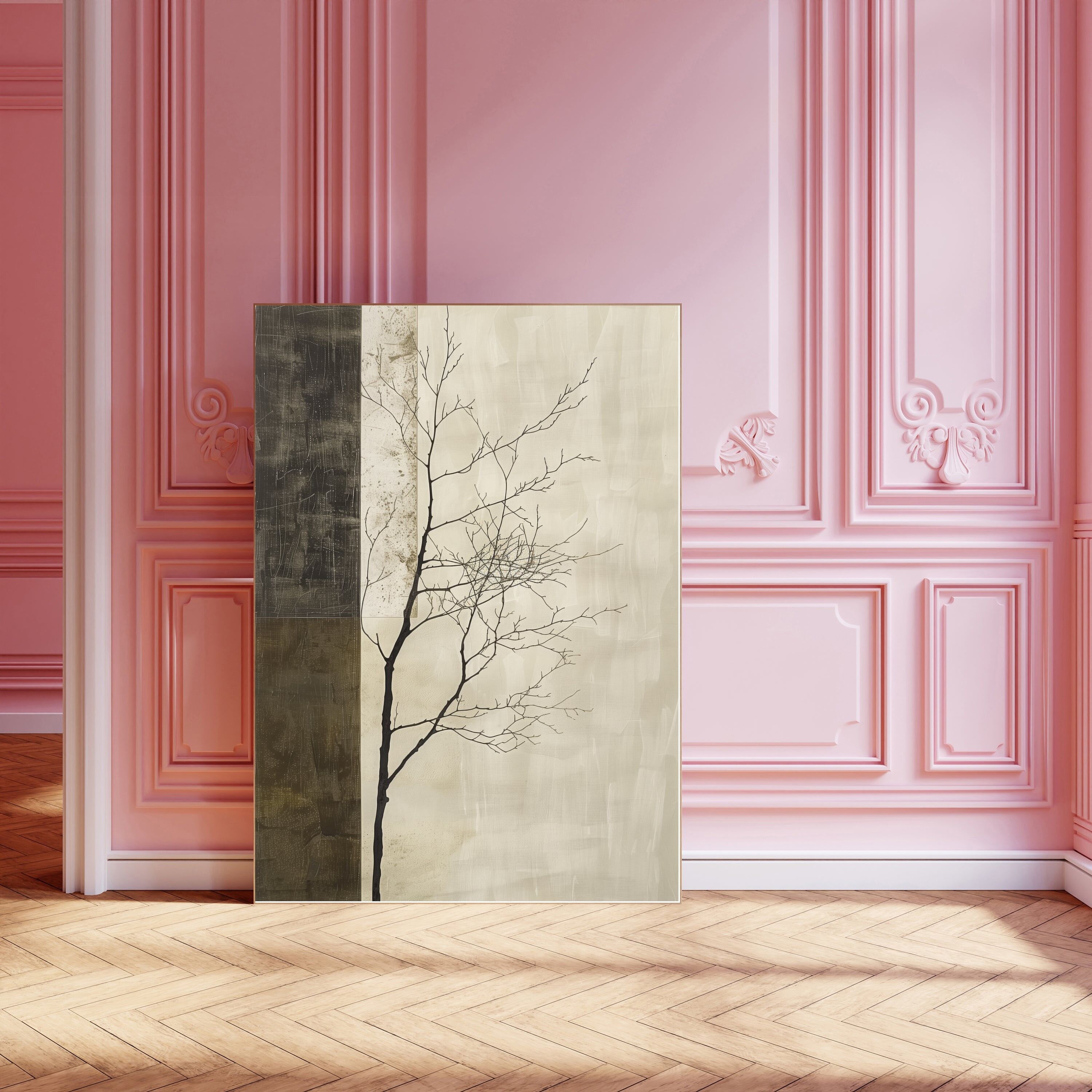 Japanischer Vintage Baum Kunstdruck