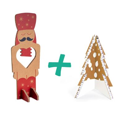 Nutcracker + Mini White Christmas Tree SAVE €15!