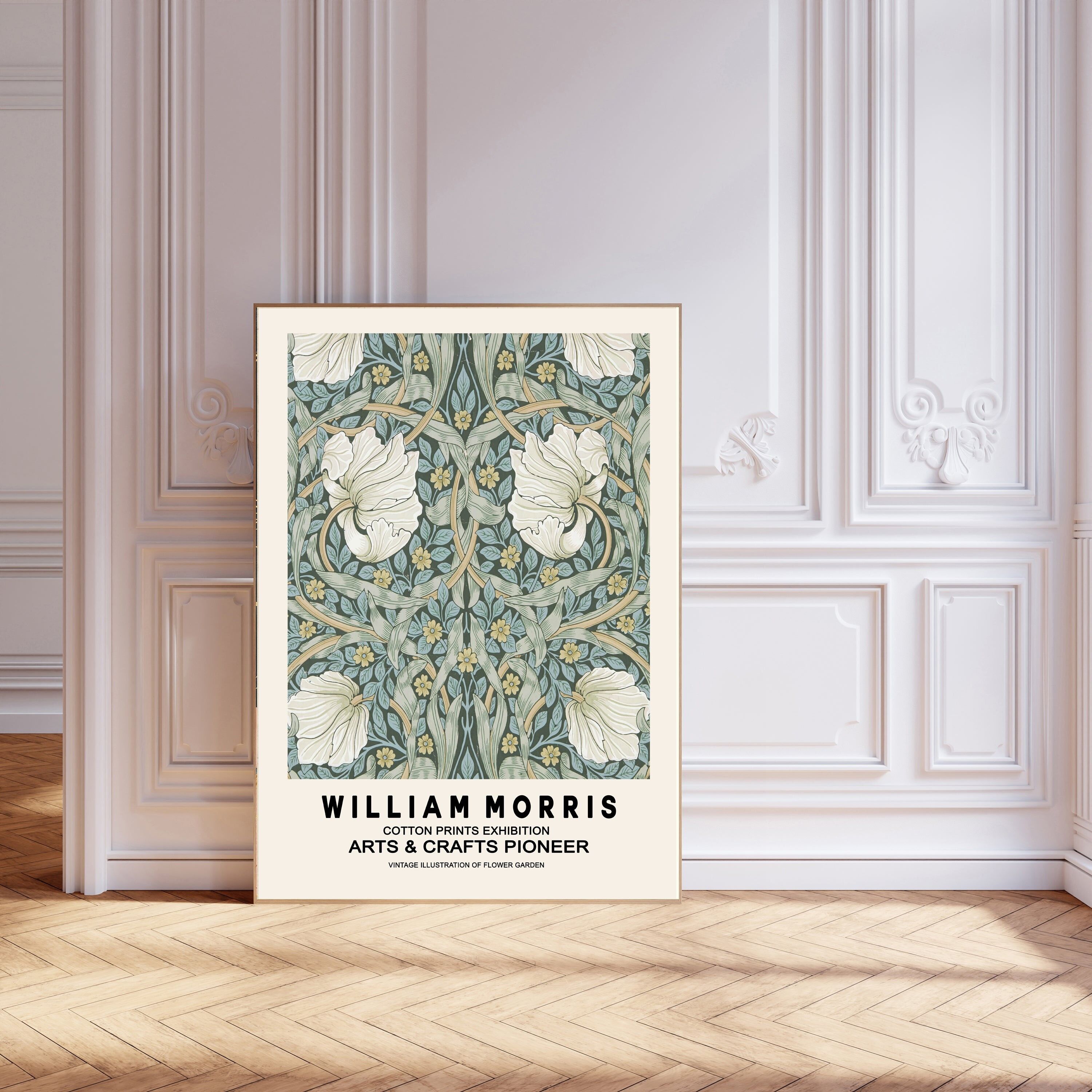 Stampa artistica vintage di William Morris Green
