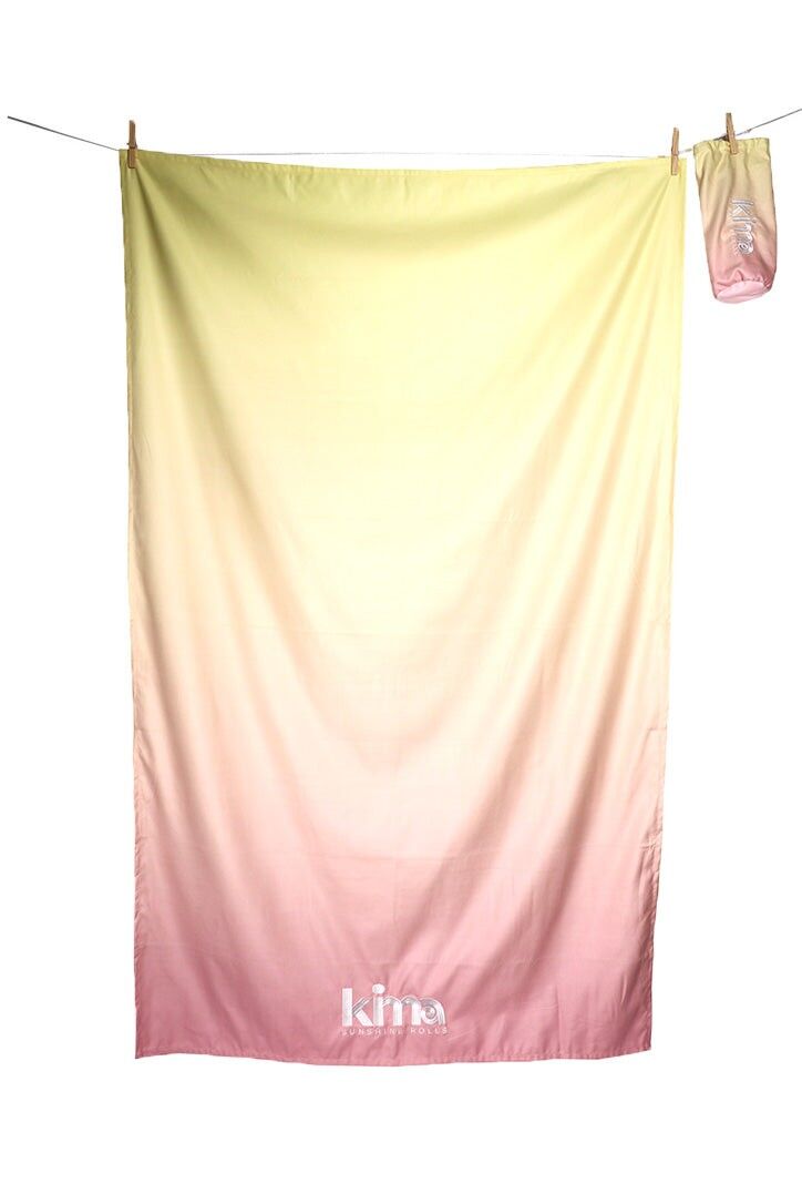 XXL Microfiber Beach Towel - Peach Summer