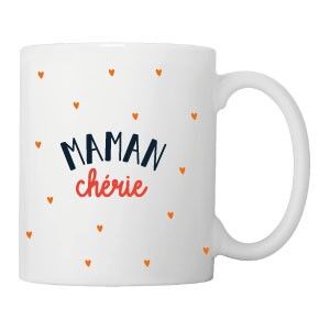 Dear Mom Mug - Orange Heart