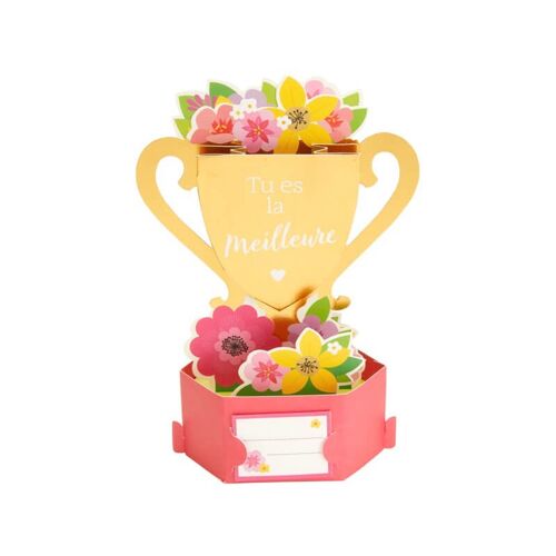 Carte fête des grands-mères - Trophée Fleurs Pop-up