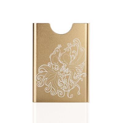 Thin King card case - Turtle Doves - Champagne