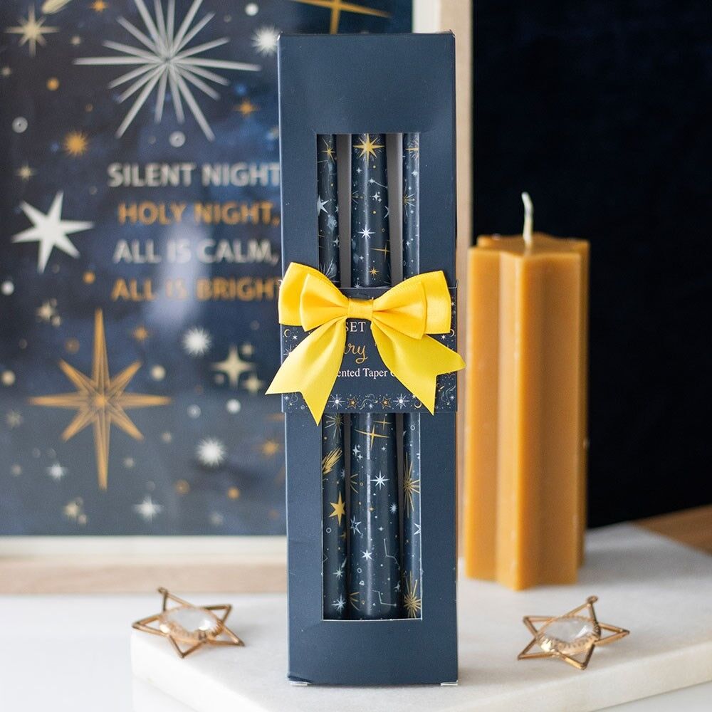 Set di 3 candele coniche Starry Night