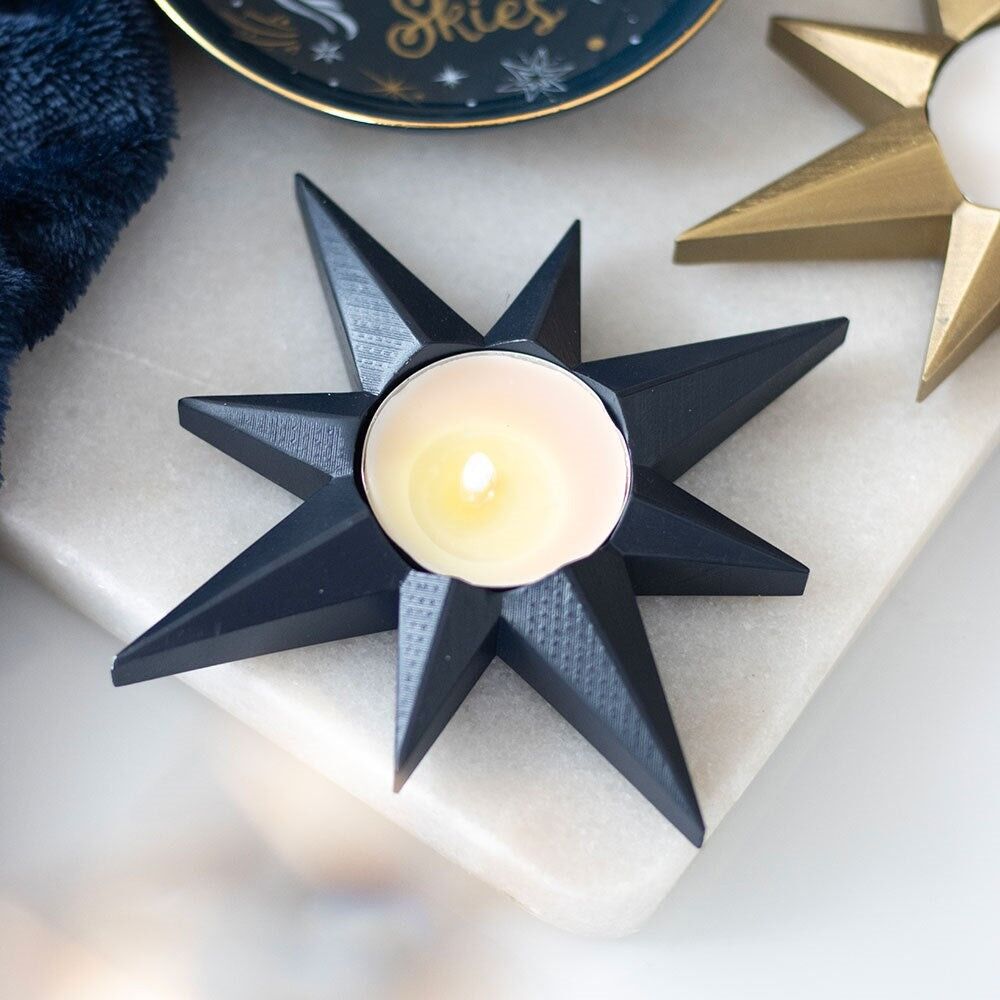 Portacandele Tealight Navy Star
