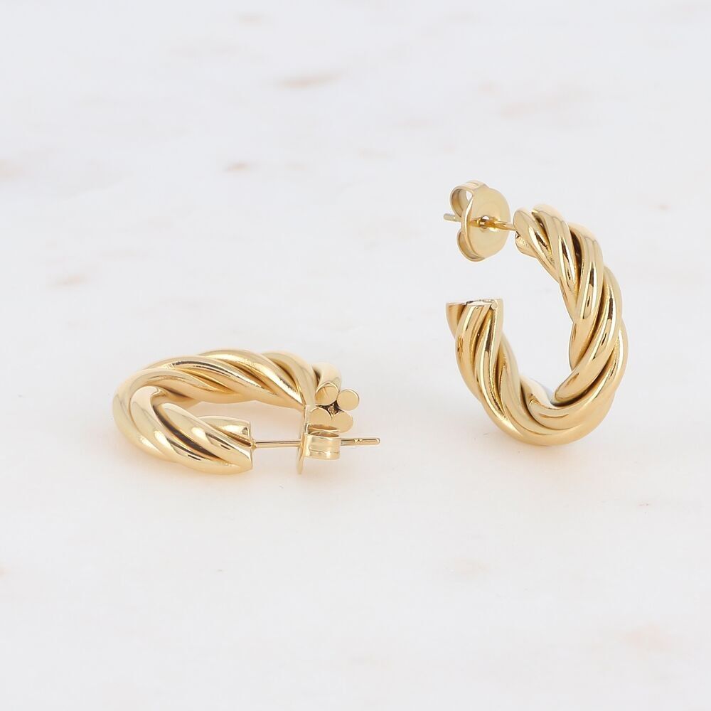 Pendientes de aro Pila - anillo retorcido