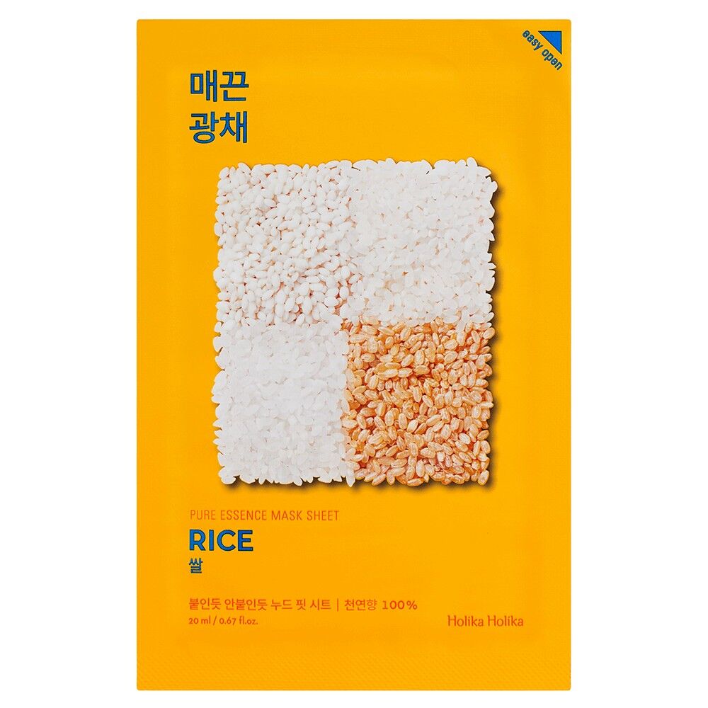 HOLIKA HOLIKA Maschera in tessuto all'essenza pura - Riso 20ml