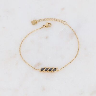 Gold and black zirconium May bracelet