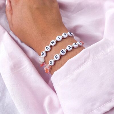 Bracelet en perles de cristal « Manifest »
