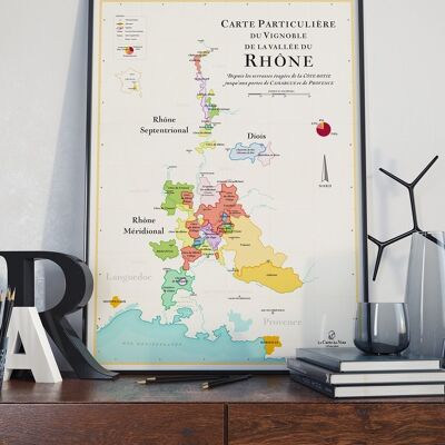 Carte des Vins du Rhône - 50x70cm