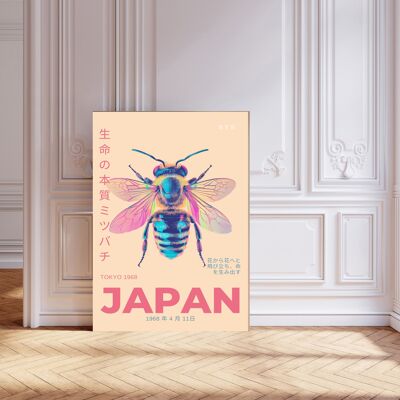 Impresión artística de abeja japonesa