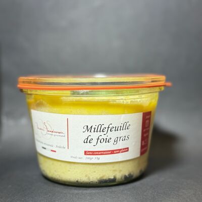 Mille-feuille de foie gras - Plat cuisiné gastronomique - longue conservation - 250g