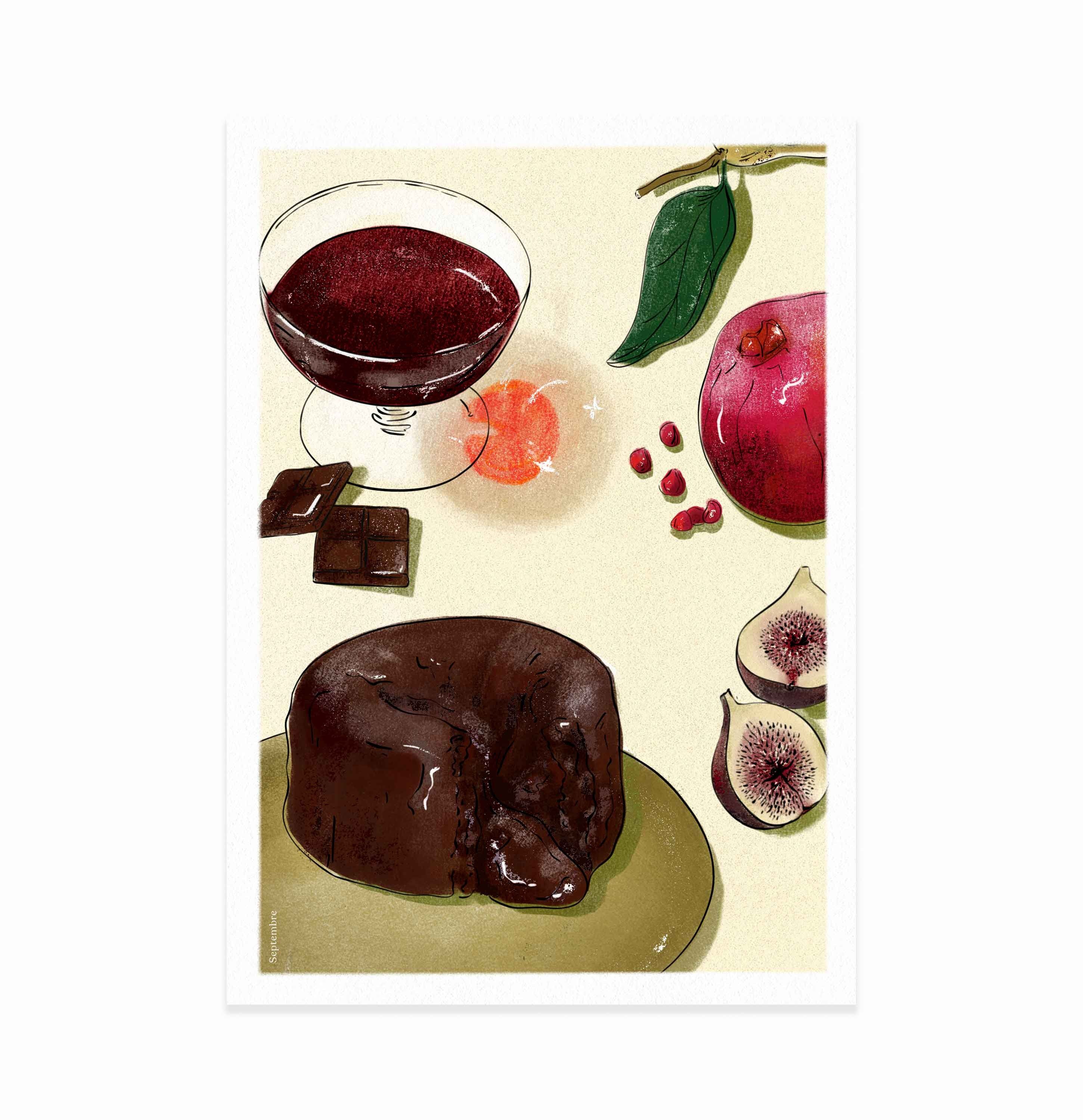 Poster di abbinamento vino e dessert