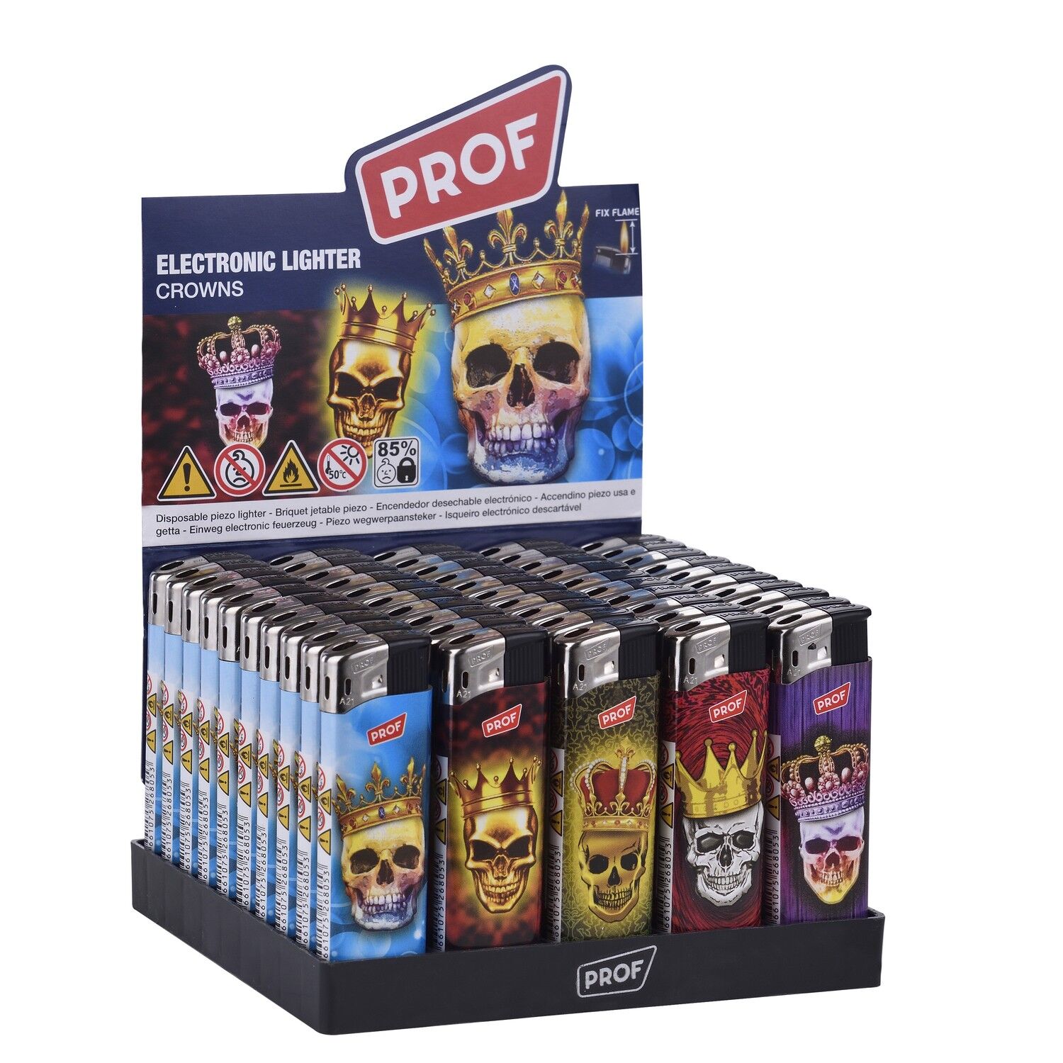 PROF briquet électronique FIXFLAME CROWNS