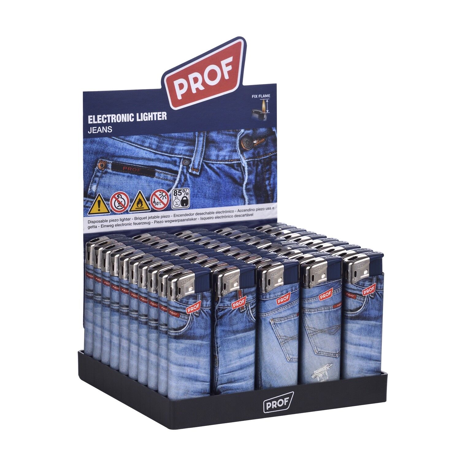 PROF DISPLAY 50 ACCENDINI JEANS FIXFLAME