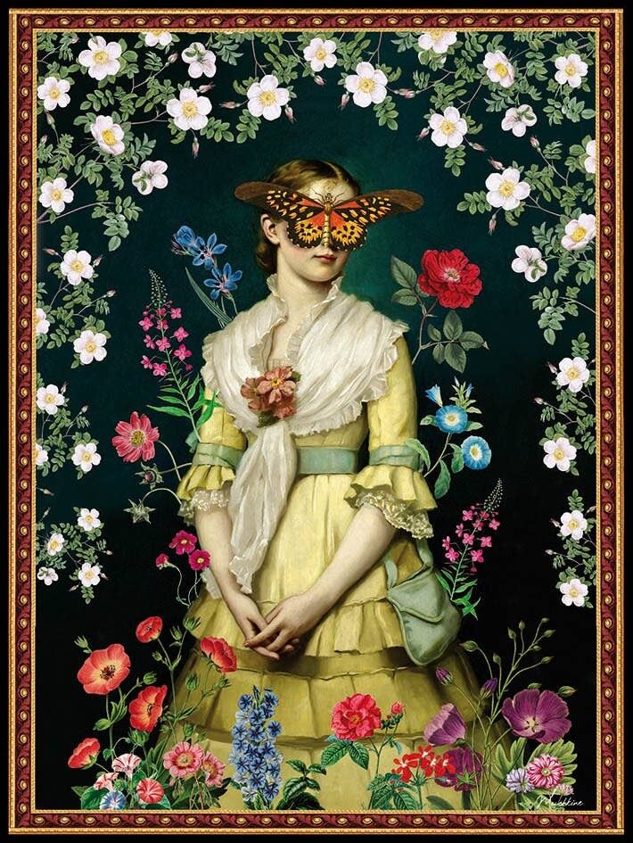 Poster DONNA FARFALLA 30x40