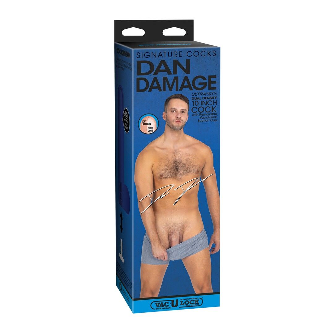 Dan Damage - Dildo realistico ULTRASKYN - 10 / 25 cm - Vaniglia
