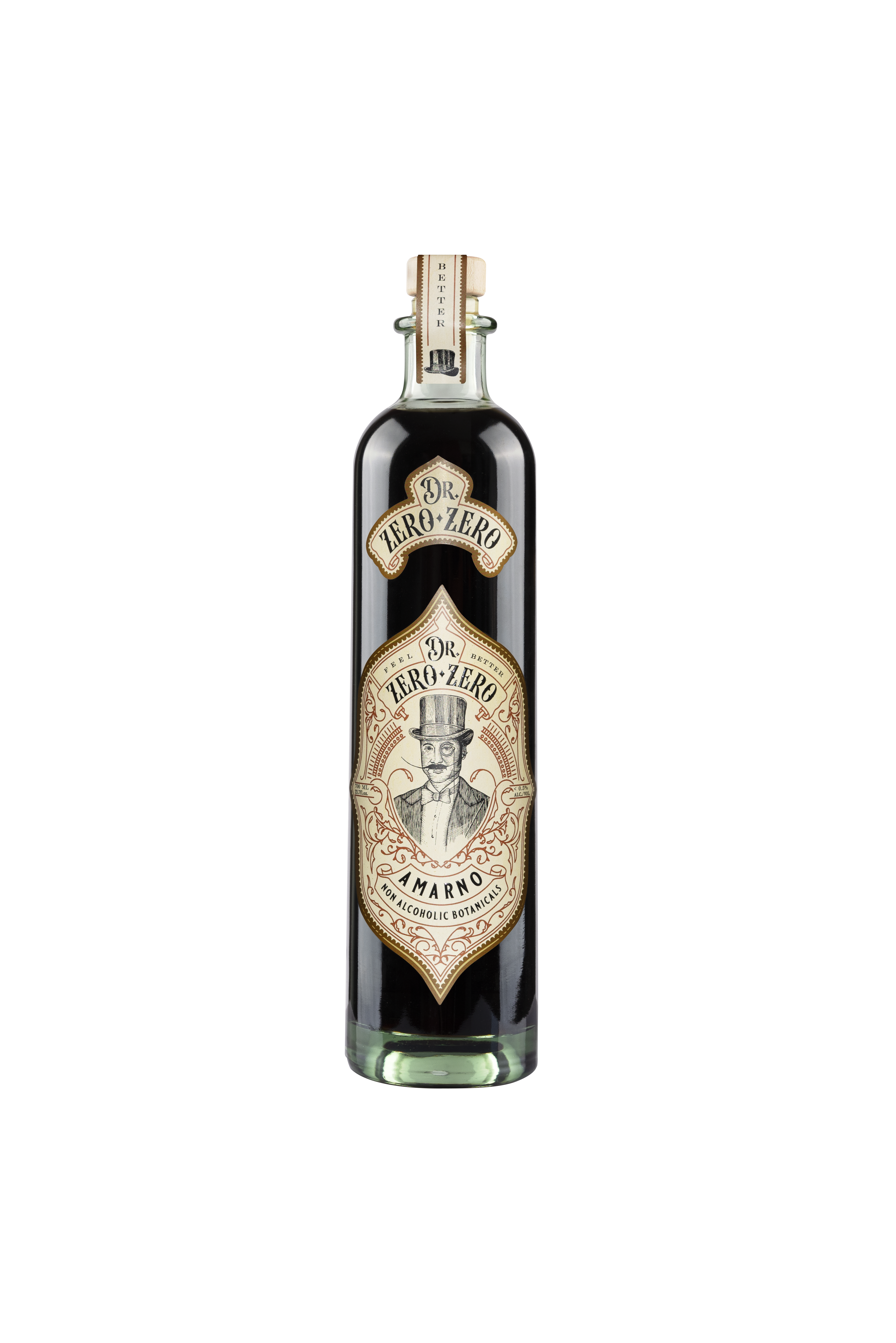 Dr Zero Zero AmarNo - Amaro sans alcool 700 ml - 100 % italien (pack de 6)