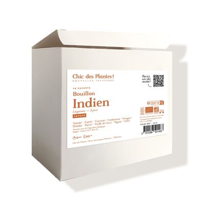 BOUILLON BIO INDIEN (FORMAT CHR 48 SACHETS) - TOMATE, CUMIN, CURRY