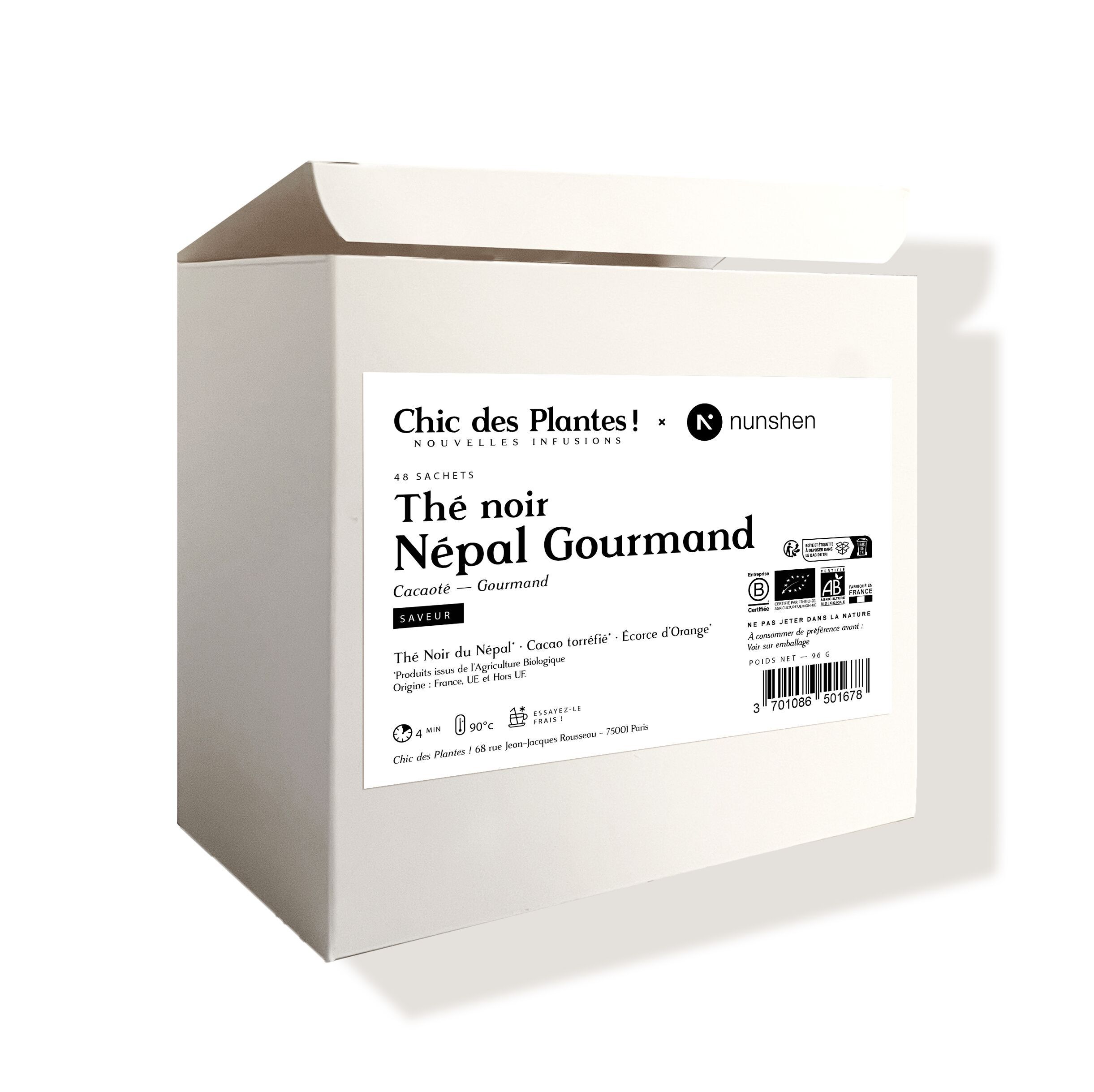 🫖 ORGANIC BLACK TEA - GOURMET NEPAL (CHR FORMAT 48 BAGS) - COCOA, ORANGE