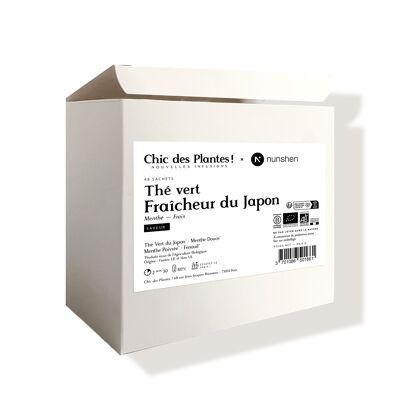 🫖 THÉ VERT BIO - FRAÎCHEUR DU JAPON (FORMAT CHR 48 SACHETS) - MENTHE DOUCE & POIVRÉE, FENOUIL