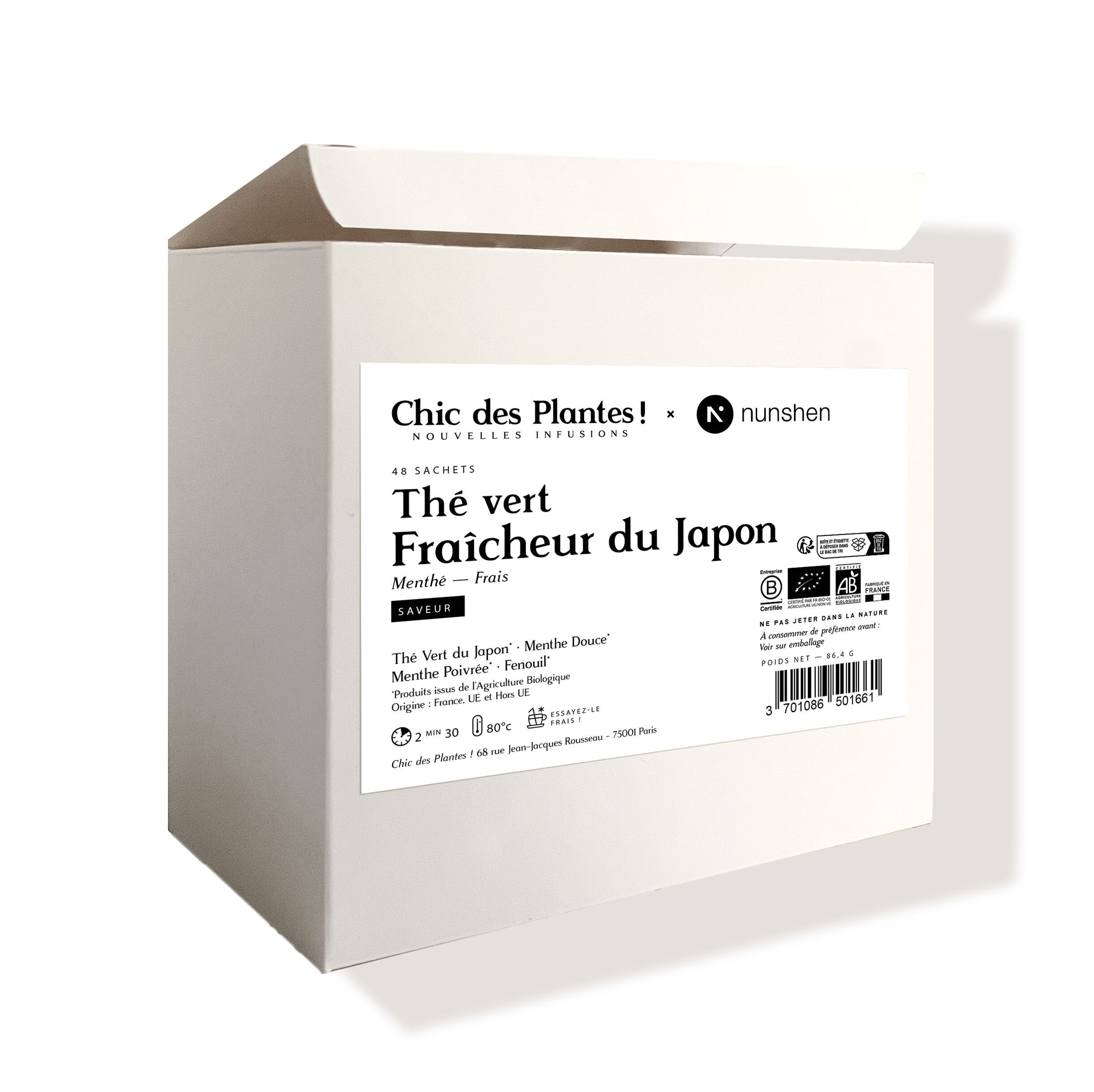 🫖 TÈ VERDE BIOLOGICO - FRESCHEZZA DEL GIAPPONE (FORMATO CHR 48 BUSTE) - DOLCE E MENTA PIPERITA, FINOCCHIO