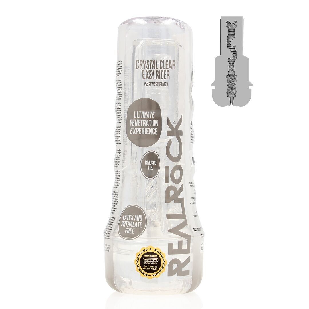 RealRock di Shots - Easy Rider - Masturbatore vaginale - Trasparente - Trasparente