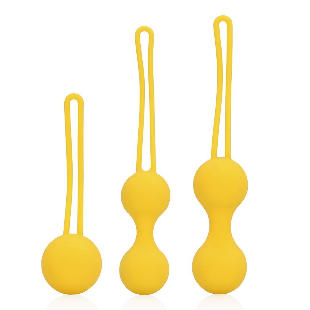 Loveline by Shots - Set per esercizi con palline di Kegel - Giallo limone - Limone...