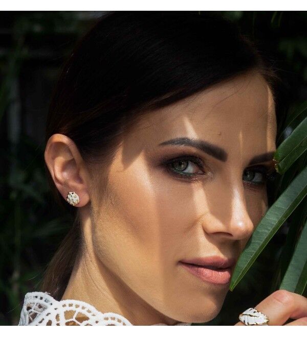 Orecchini in porcellana con ciondolo Bubbles