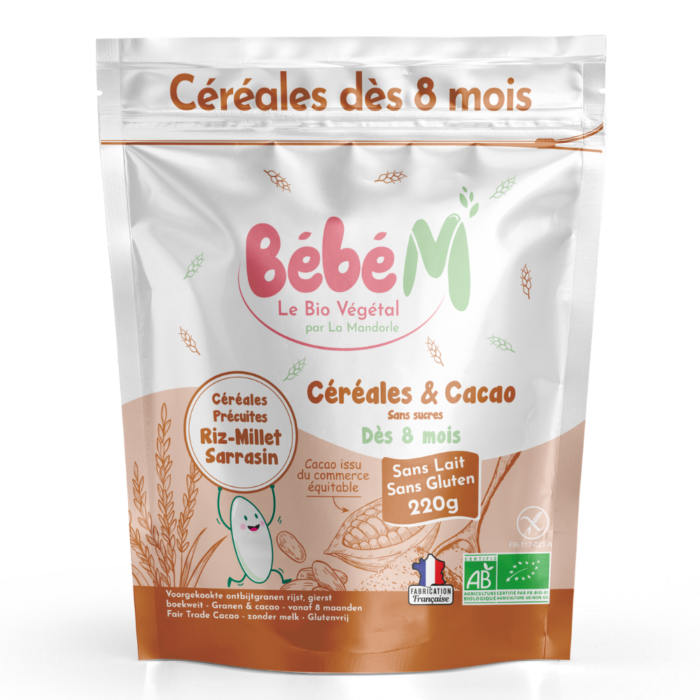 BEBE M : Céréales & Cacao en poudre - 220g