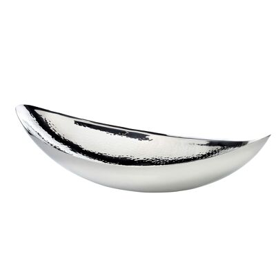 Bol Halifax (longueur 40 cm), couleur argent, poli brillant, finement martelé, acier inoxydable