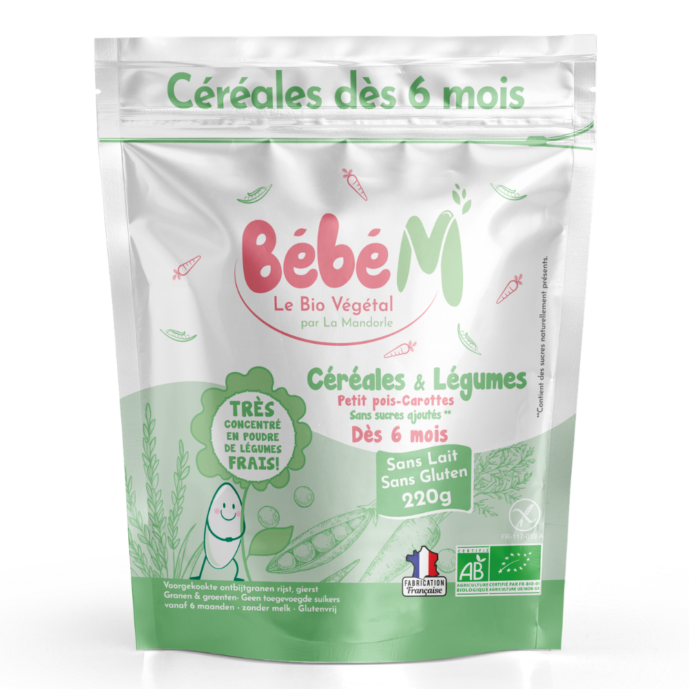 BEBE M : Céréales & Légumes en poudre - 220g