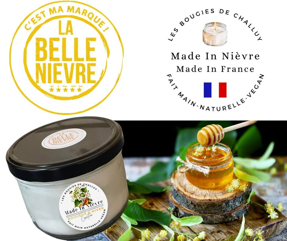 KERZE „WINTERSÜSSIGKEIT“ HERGESTELLT IN NIÈVRE