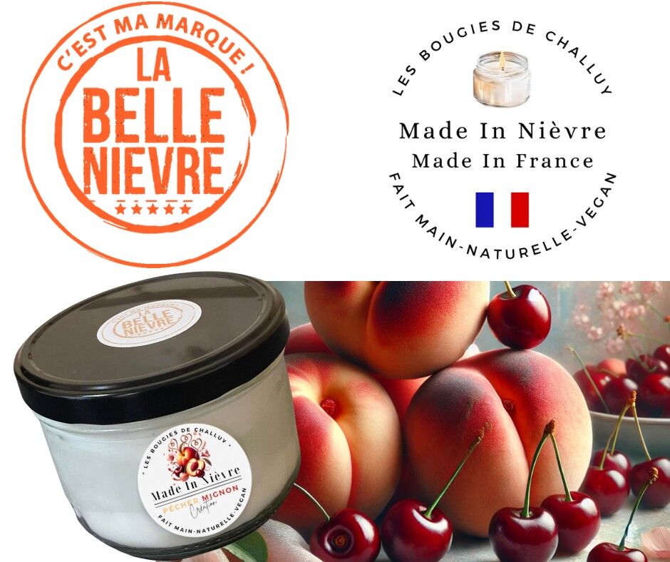 KERZE „CUTE PEACH“ HERGESTELLT IN NIÈVRE