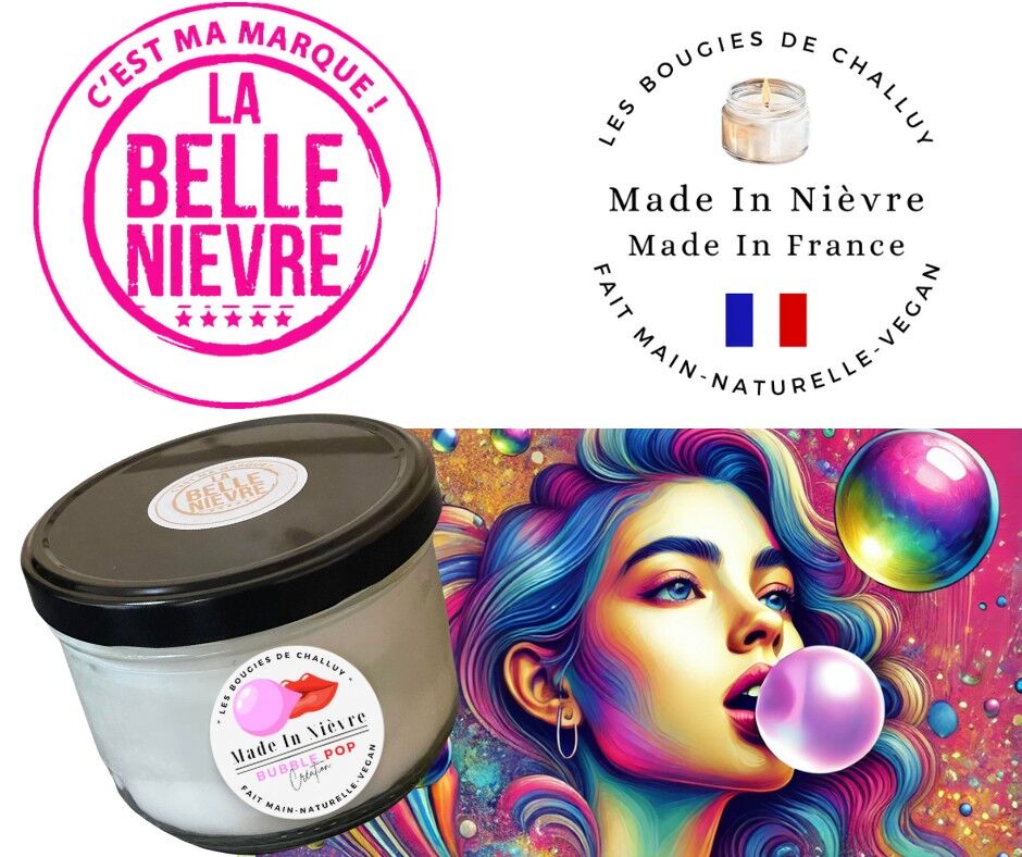 CANDELA "BUBBLE POP" FATTA IN NIÈVRE