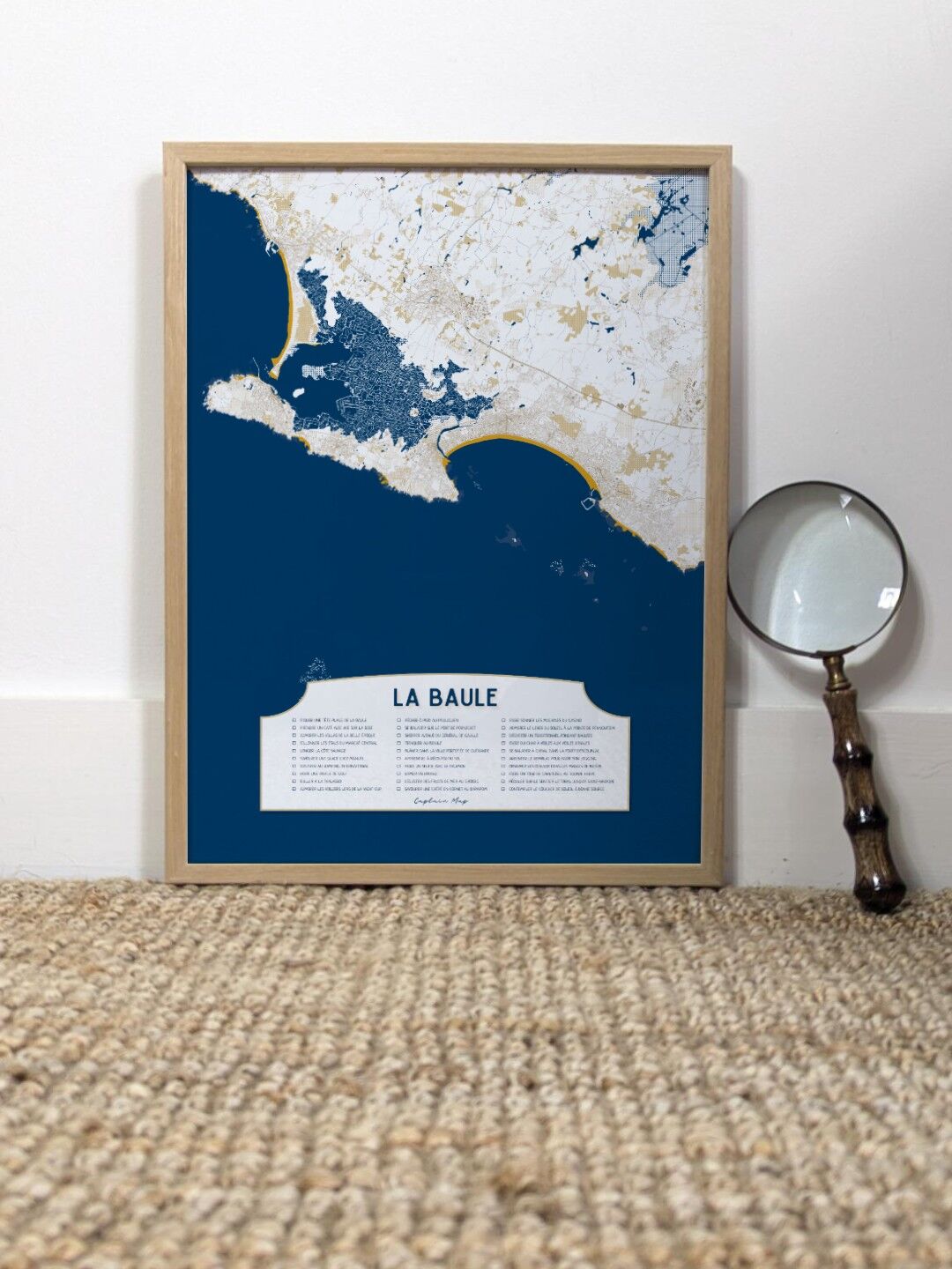 Póster con el mapa de La Baule - Checkmap