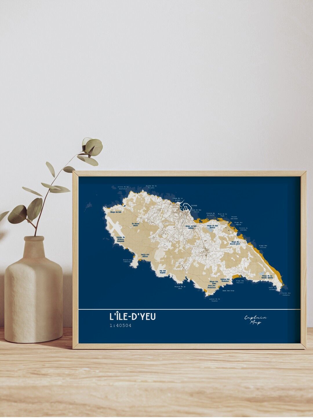 Poster della mappa dell'isola di Yeu - SimpleMap