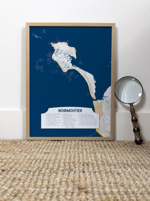 Affiche carte de Noirmoutier - Checkmap