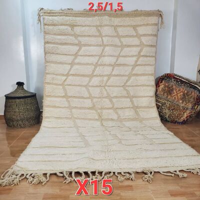 TAPPETO MAROCCHINO FATTO A MANO AL 100% 200 - 300 cm nr 229