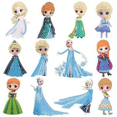 Diamond Stickers Set "Elsa and Anna"