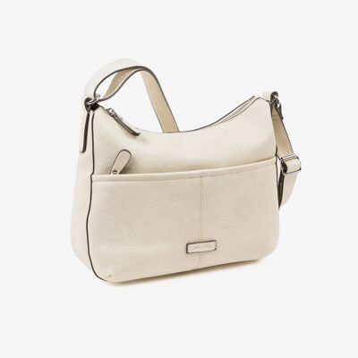 BORSA DA DONNA, COLORE BEIGE-V, NUOVA SERIE CLASSIC. 30x24x10 cm