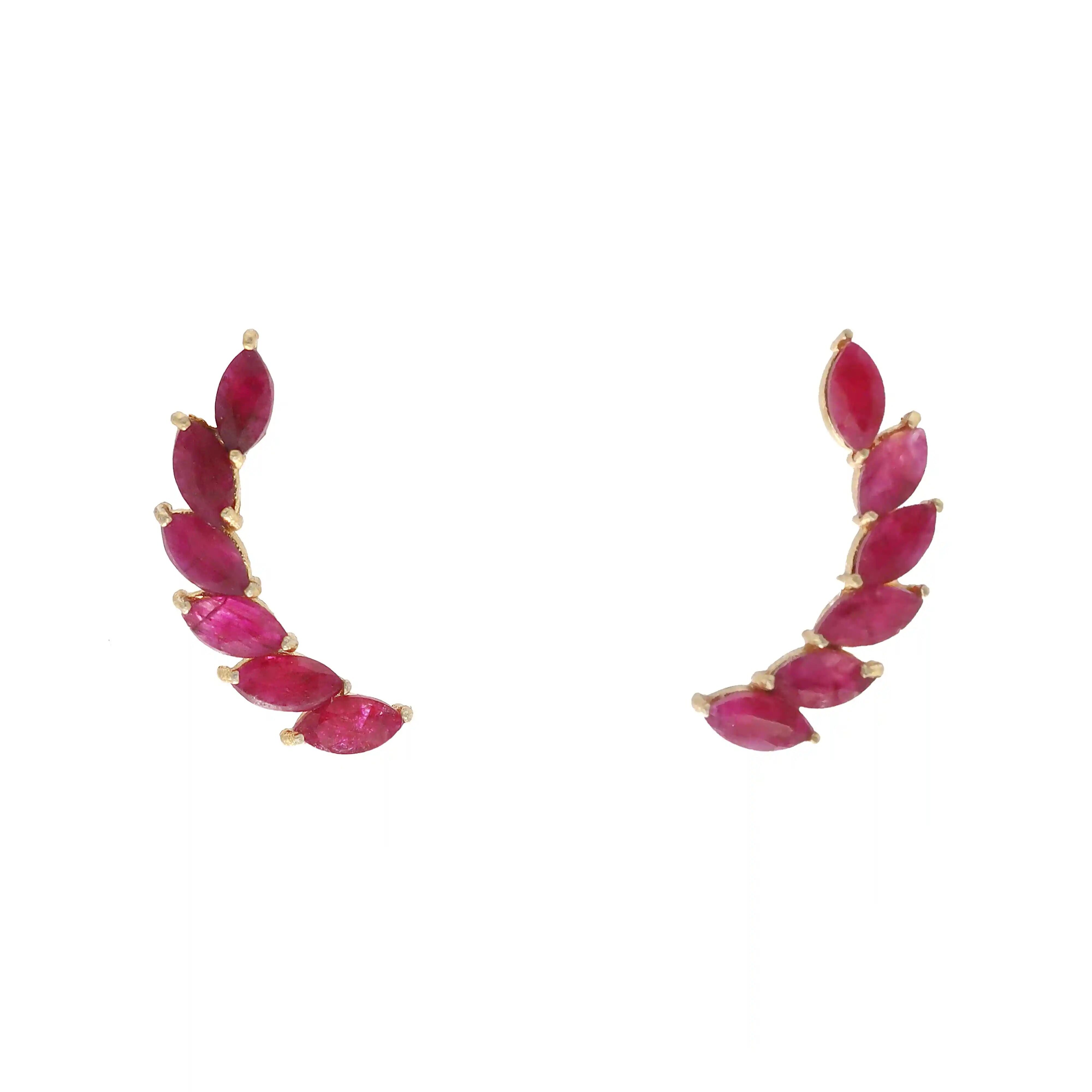 Pendientes Terems Trepador Rubí