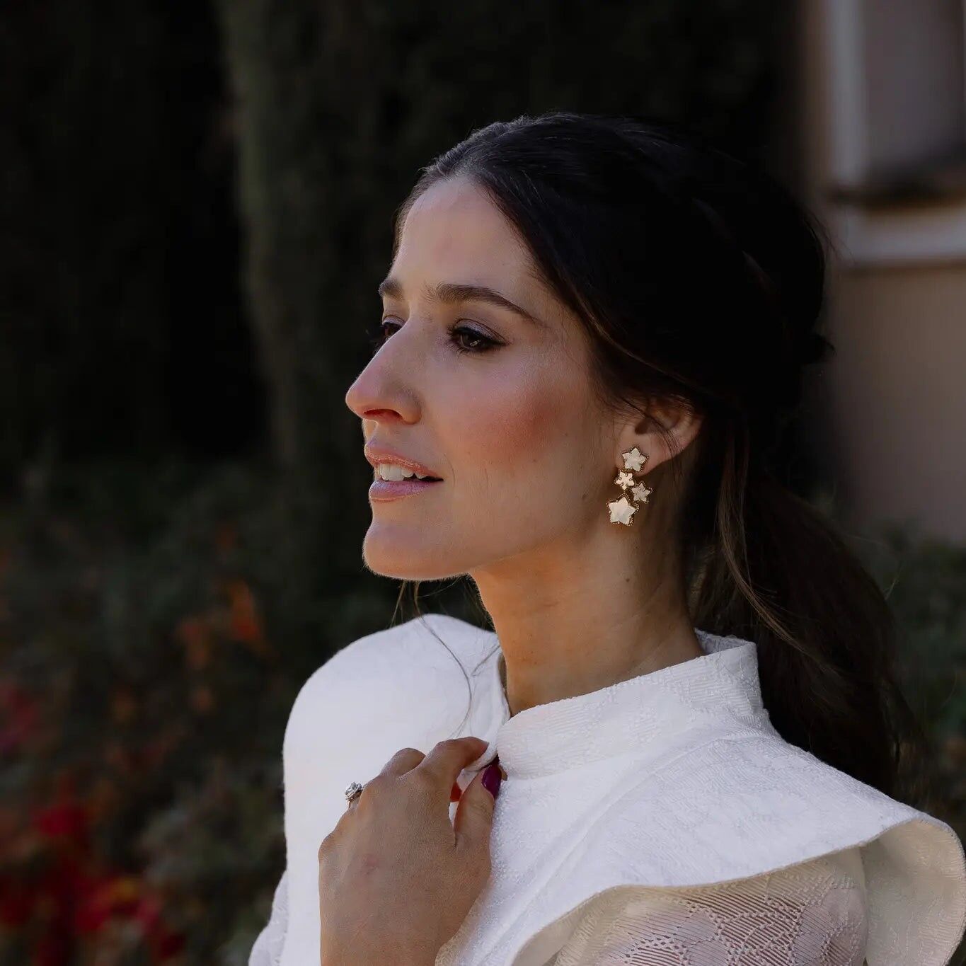 Pendientes Altair Blanco Nácar