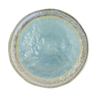 Turquoise porcelain dinner plate 27x27x1.6cm