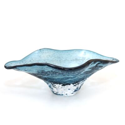 Decorative blue glass cup 33x18x10.5cm