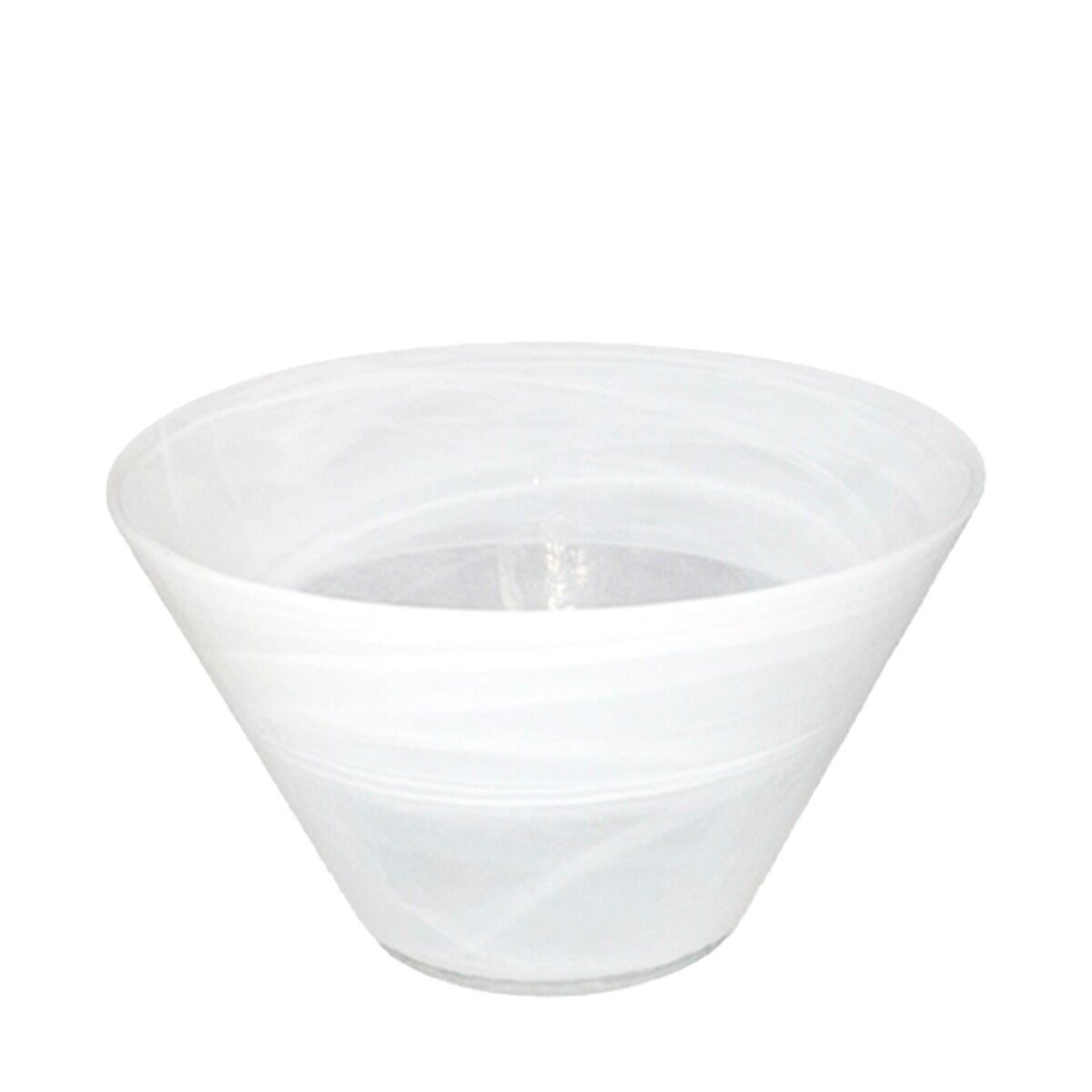 White conical salad bowl 33x33x6.5cm