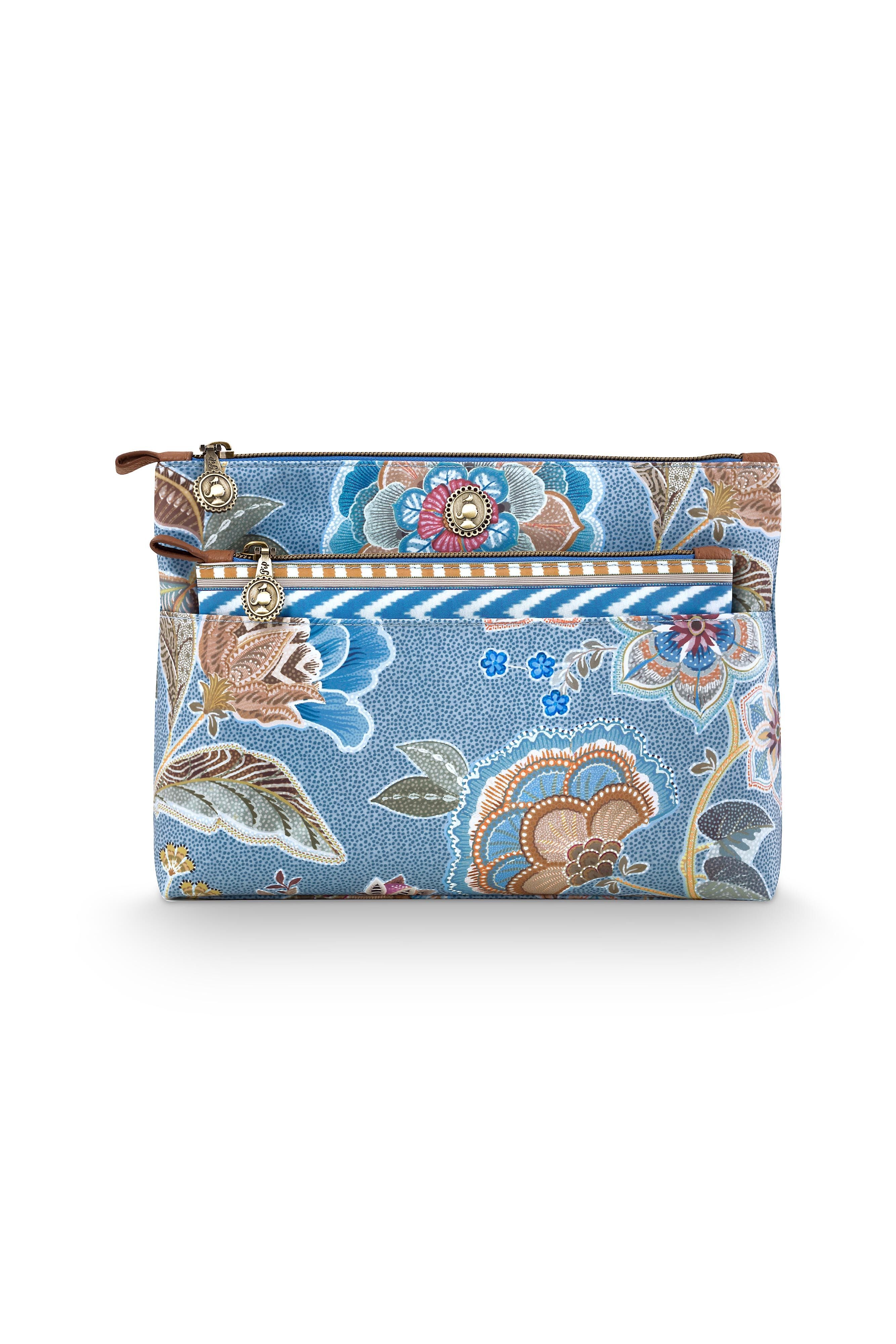 Borse per cosmetici Caryn Combi Matata Blu 26x7.5x18cm/22x1x13cm - PIP STUDIO