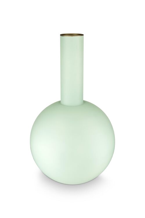 Vase Métal L Bleu - 24,5x42cm - PIP STUDIO