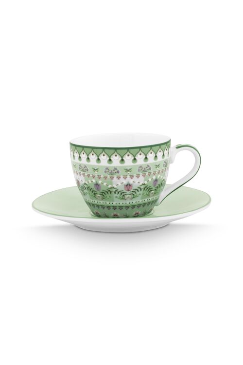 Paire tasse café Lily & Lotus Moon Delight Vert - 120ml - PIP STUDIO