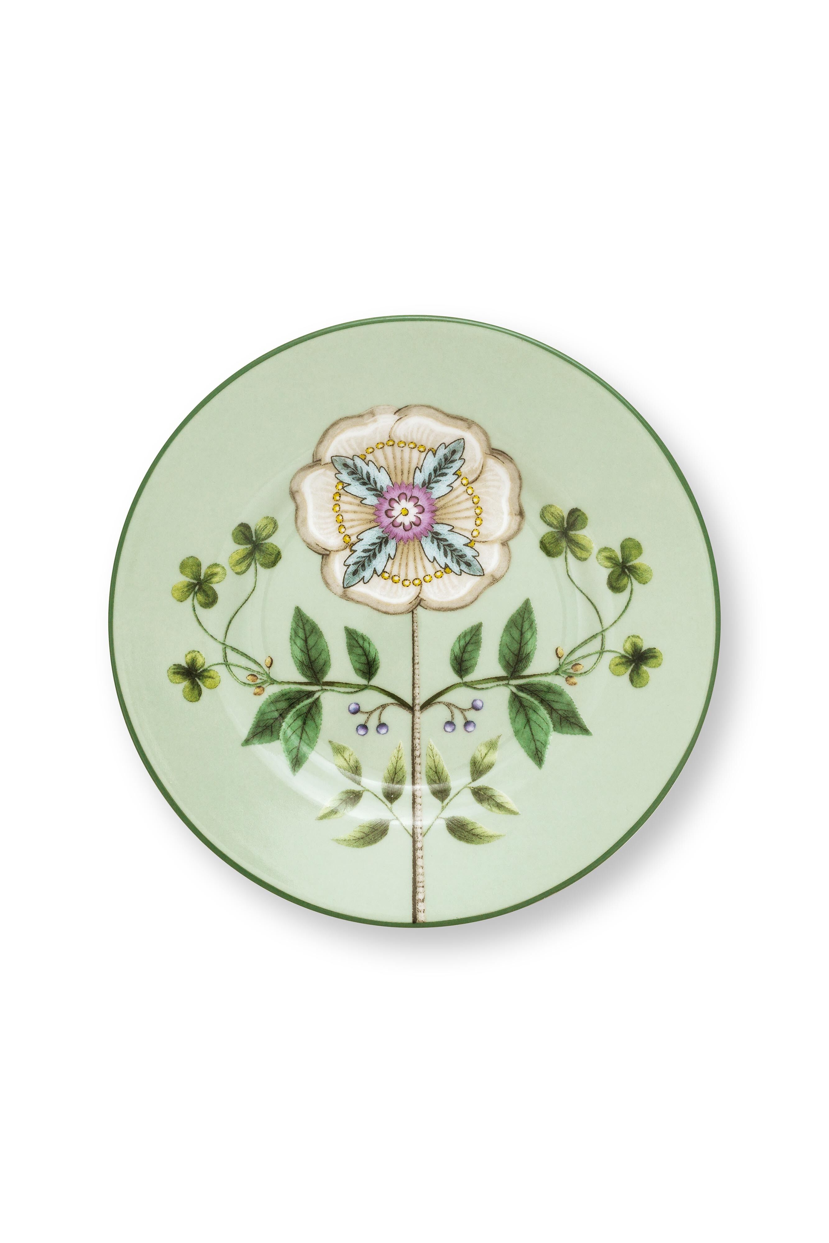 Assiette petit four Lily & Lotus Vert Clair - 12cm - PIP STUDIO